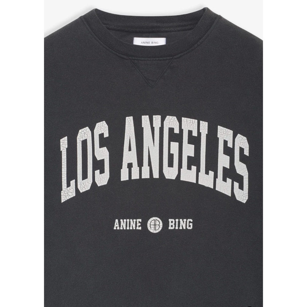 Anine Bing “Ramona” sweatshirt Los Angeles in washed black, size small - Picture 2 of 5